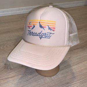 Threadgrit beige casual Mountain scene baseball hat